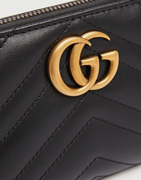 Gucci GG Marmont 皮革拉鍊長夾