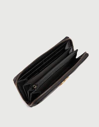 GG Marmont Leather Zip Around Wallet