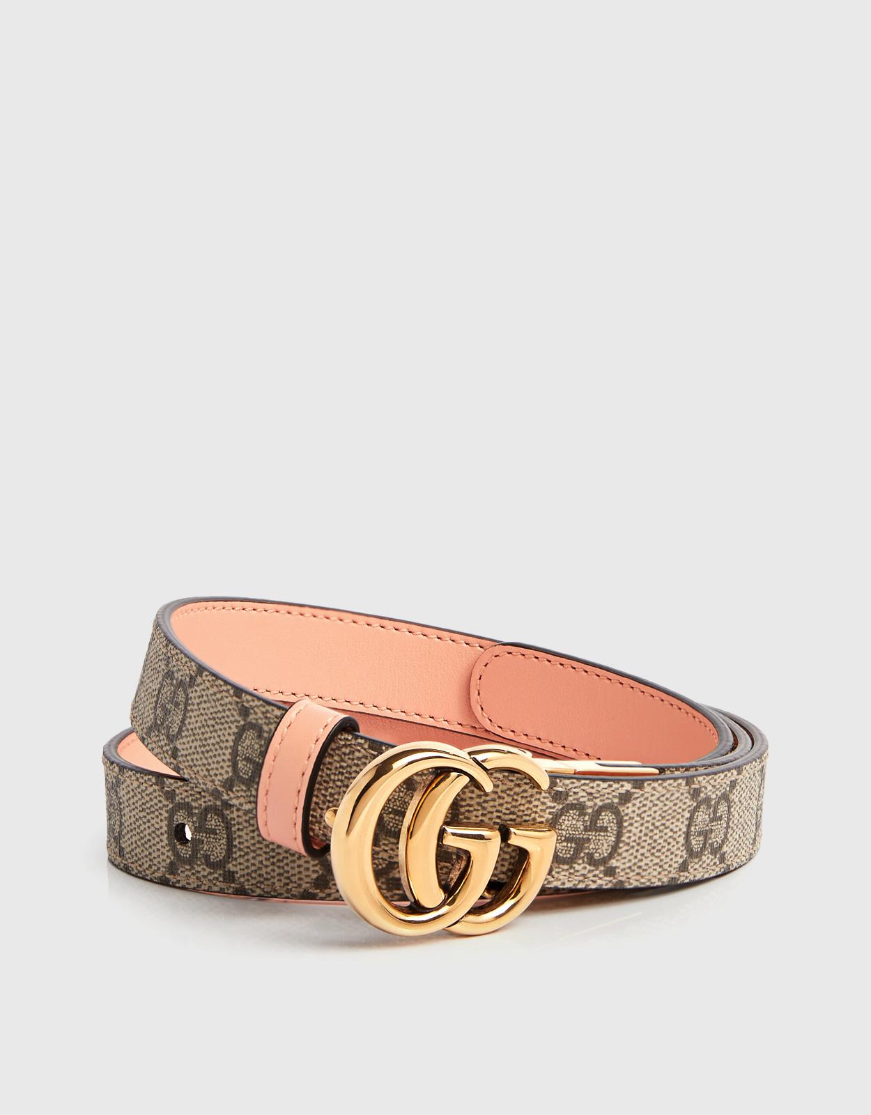 Gucci GG Marmont Canvas-jacquard and Leather Belt