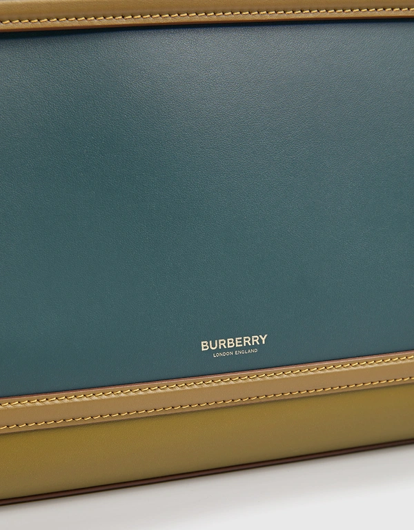 Burberry Pocket Leather Top Handle and Crossbody Bag