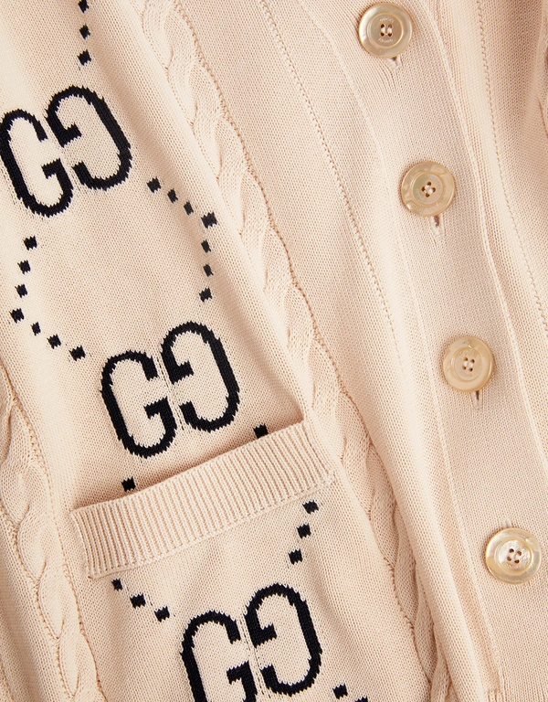 GG Intarsia Cotton Cardigan