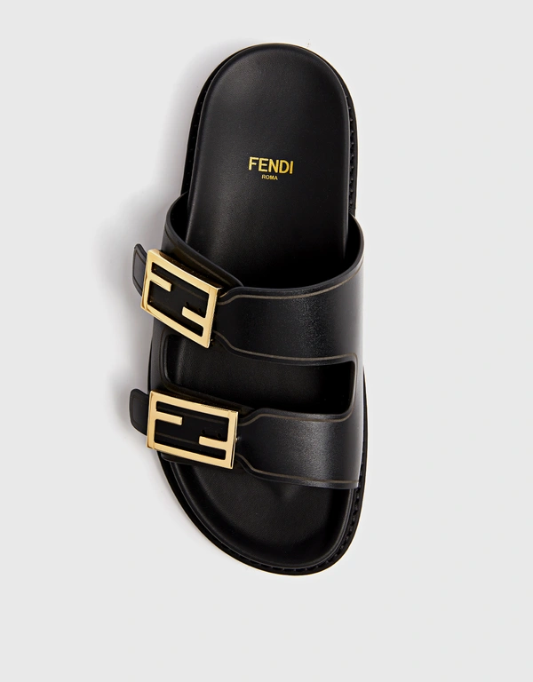 Fendi Fendi Feel Calfskin Leather Slides