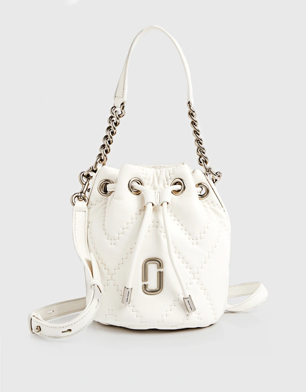 The Quilted Lamb Leather J Marc Bucket Bag