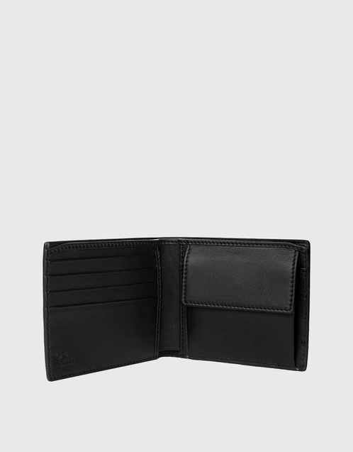 Micro GG Guccissima Calf Leather Wallet-Black
