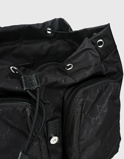 GG Nylon Rucksack Backpack-Black