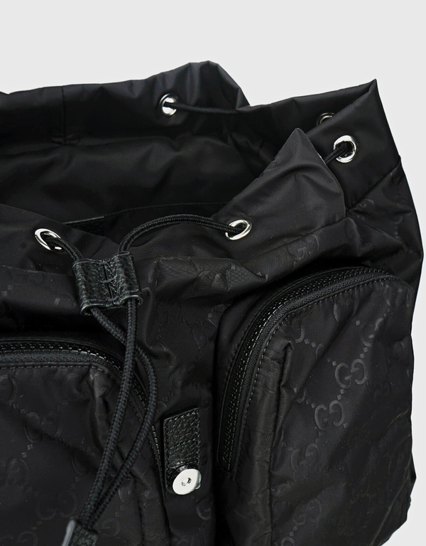Gucci GG Nylon Rucksack Backpack-Black