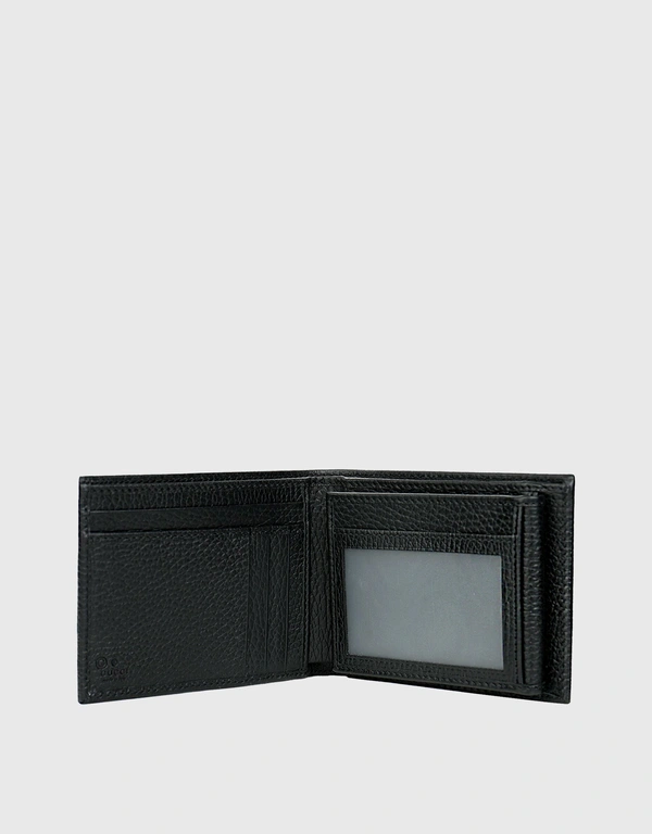 Gucci GG Guccissima Canvas Leather Trifold Wallet-Black