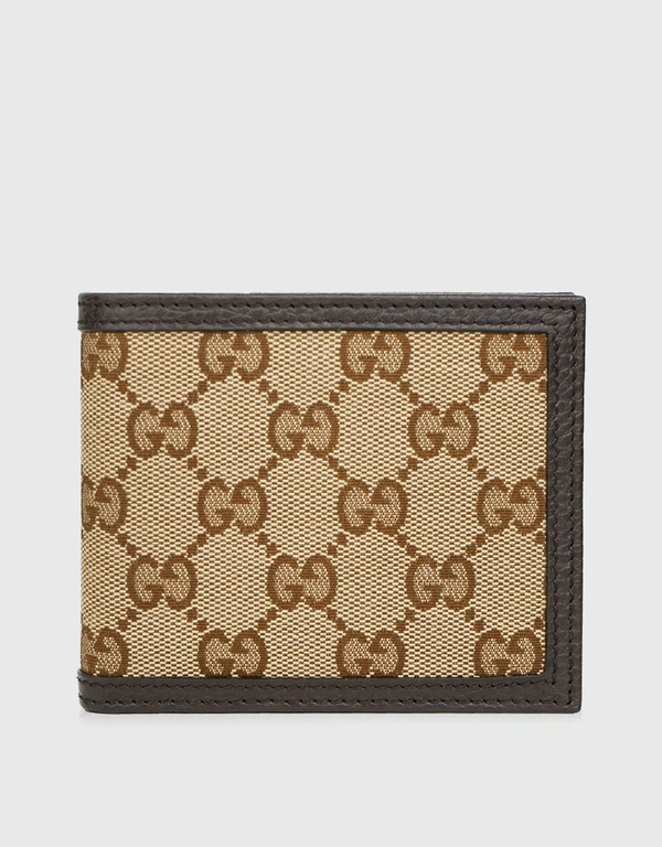 Gucci Signature Canvas Bifold Wallet-Brown