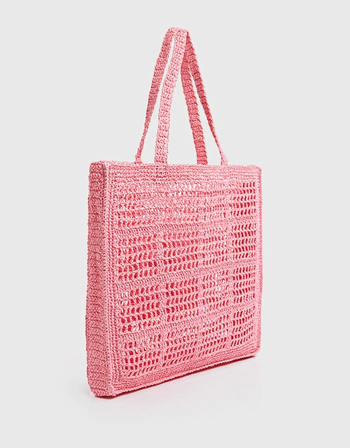 Ella Logo-embroidered Crochet Tote Bag