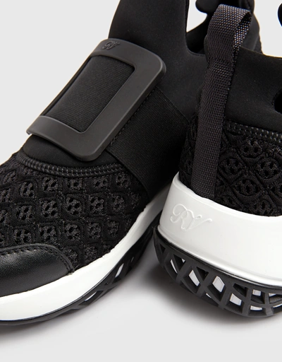 Viv' Run Technical Fabric Covered Buckle Sneakers