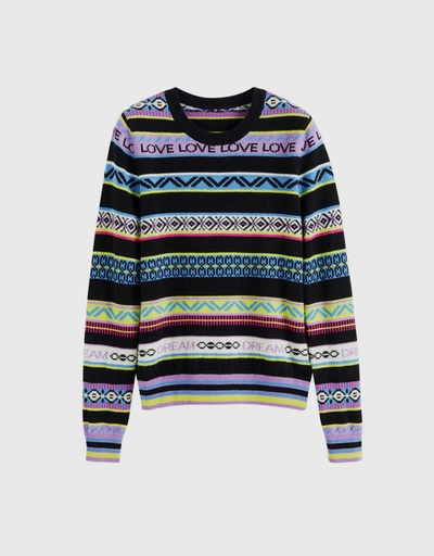Multicoloured Wool-Cashmere Fair Isle Sweater