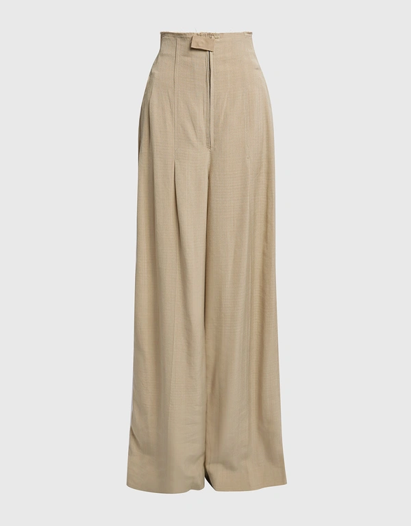 Jacquemus Le Pantalon Santon Wool-blend Extra High-rised Wide-leg Pants