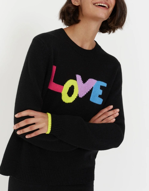 Wool-Cashmere Love Sweater-Black