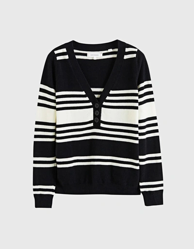 Wool-Cashmere Camille Sweater-Black