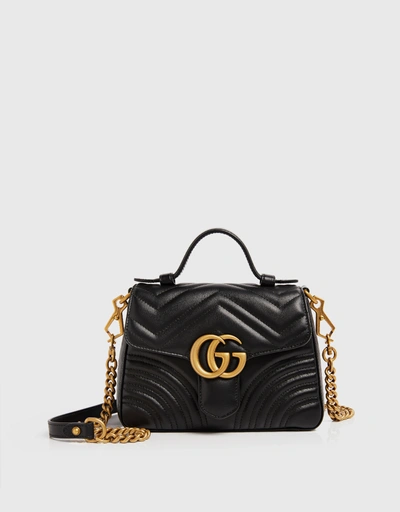 GG Marmont Leather Top Handle Bag