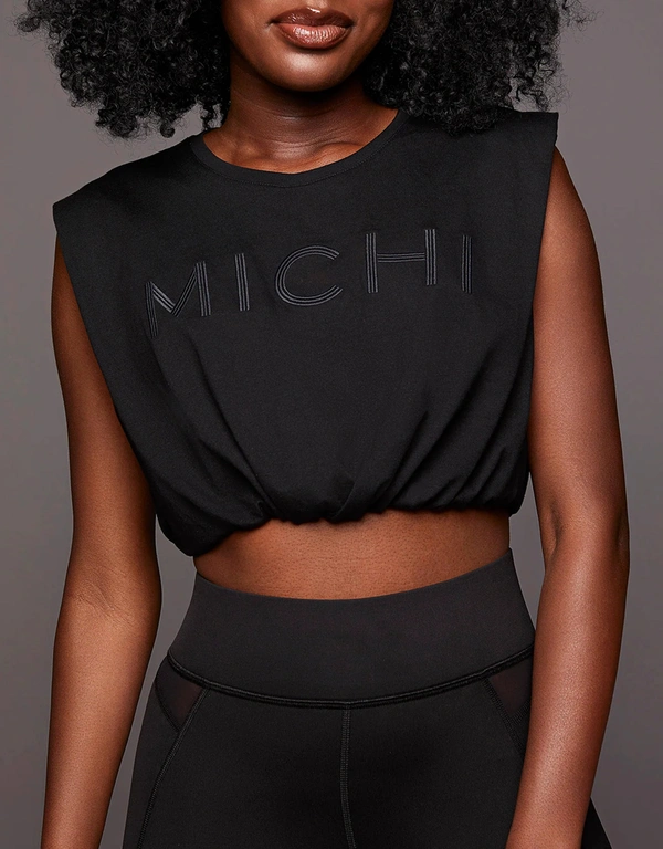 Michi Pacific Cropped Top-Black