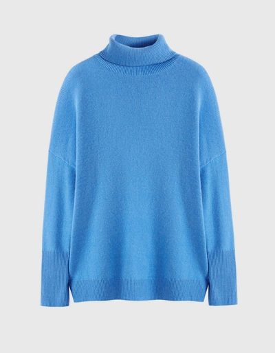 Cashmere Rollneck Sweater - Sky Blue