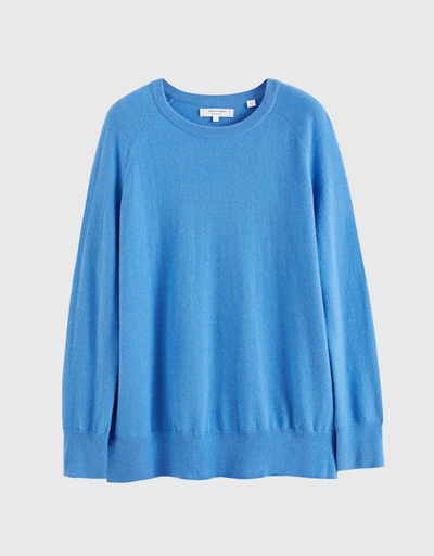 Cashmere Slouchy Sweater -Sky Blue
