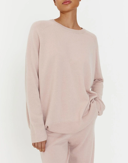 Cashmere Slouchy Sweater - Powder Pink