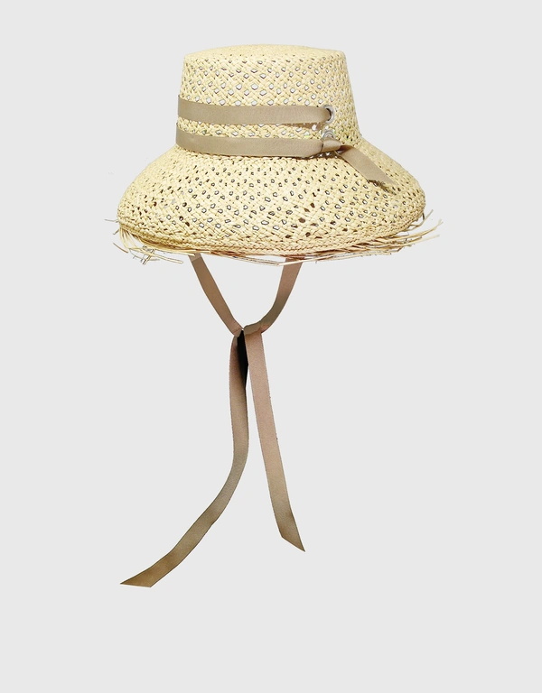 Sensi Studio Calado Lampshade Panama Hat