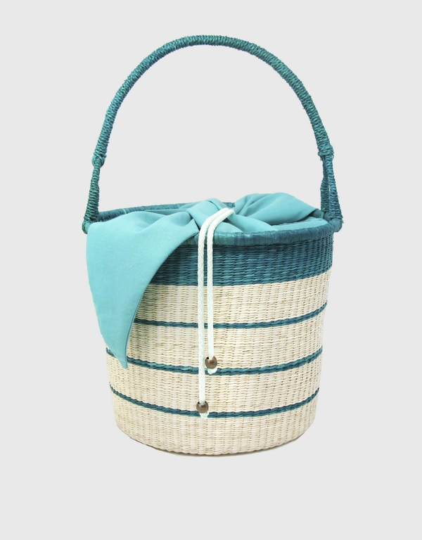 Sensi Studio Striped Bucket Handbag