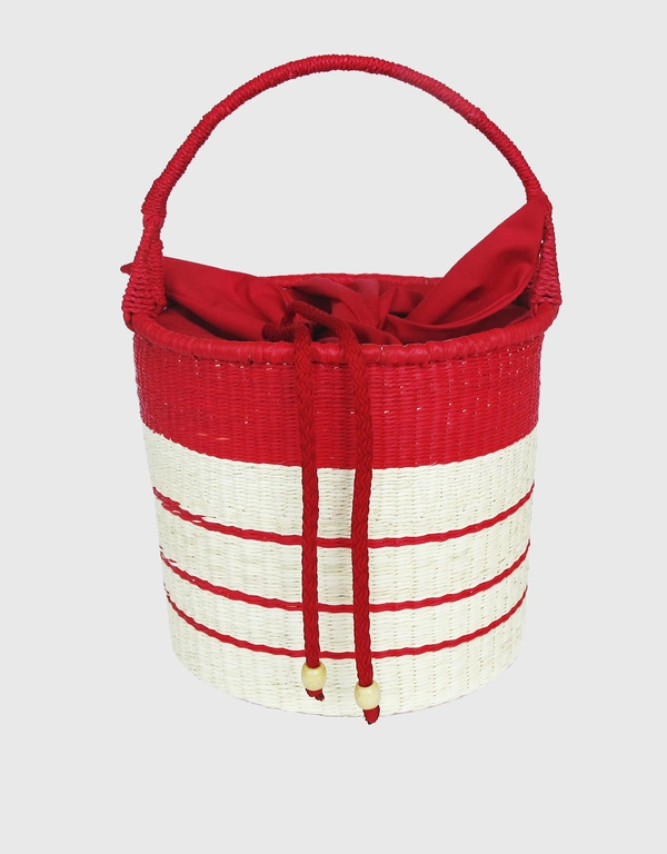 Sensi Studio Striped Bucket Handbag