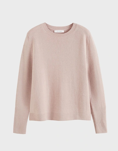 Cashmere Boxy Sweater - Powder Pink