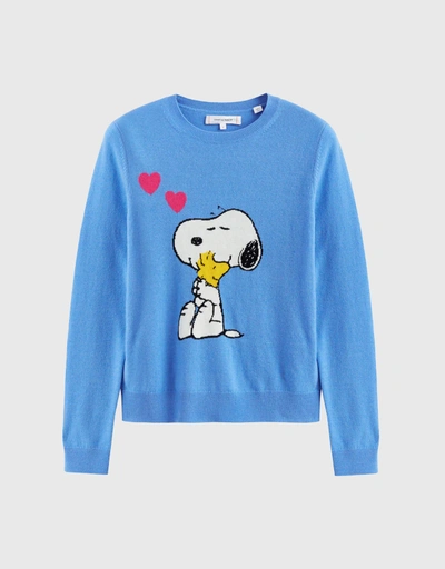 Chinti & Parker x Peanuts Snoopy Love Wool-Cashmere Sweater - Blue