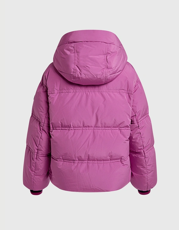 Hortense Oversized Quilted Hooded Down Ski Jacket