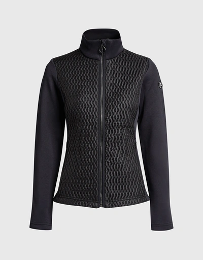 Myrtille II Quilted Satin Stretch-jersey Jacket