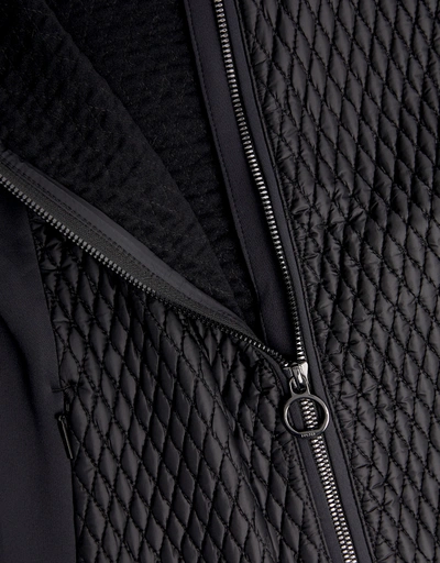 Myrtille II 絎縫緞面彈力平紋針織夾克