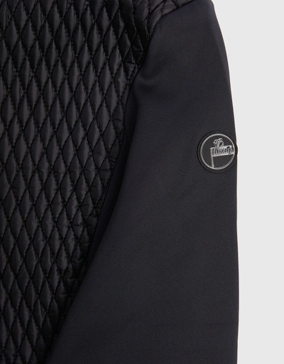 Myrtille II 絎縫緞面彈力平紋針織夾克