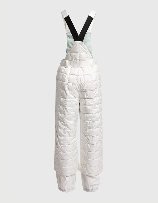 Lory-D Belted Quilted Ripstop Down Ski Salopettes