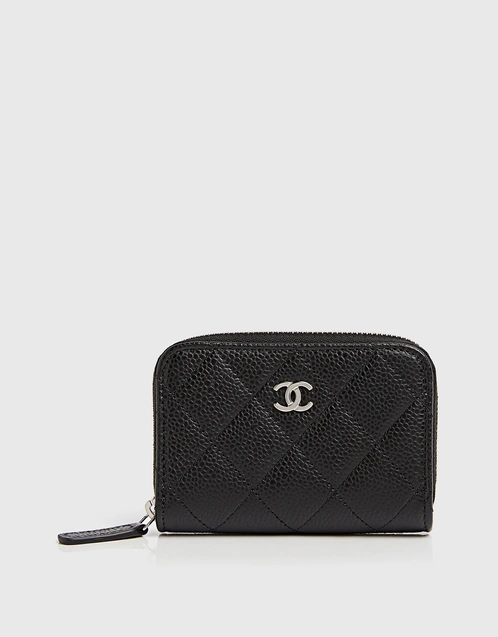Chanel Classic Grained Calfskin Zipped Coin Purse (Wallets and Small Leather  Goods)