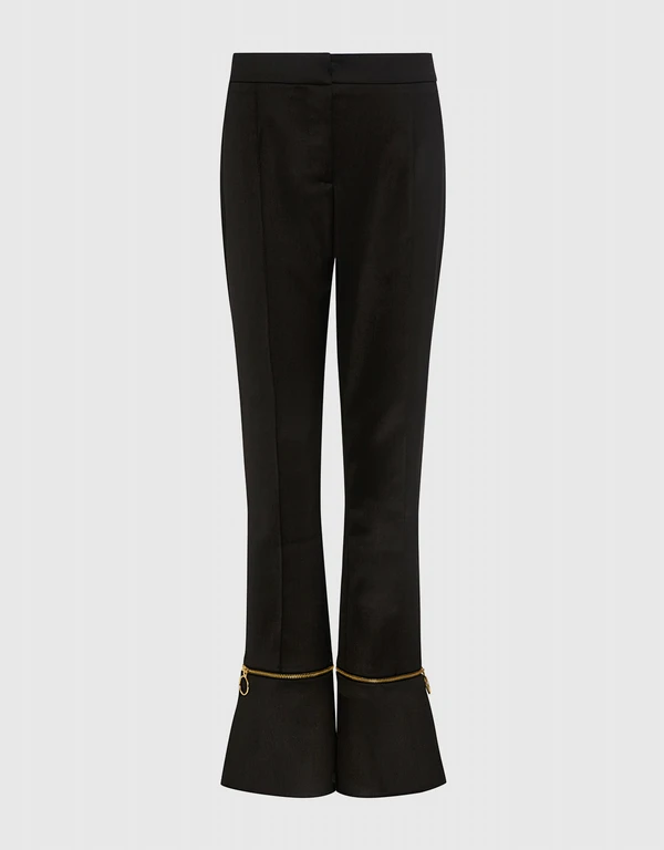 Mother of Pearl Lonnie Straight-leg Ankle Zip Tailored Pants 