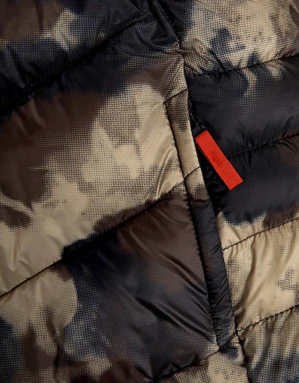 Saelly Quilted Camouflage-print Hooded Ski Jacket