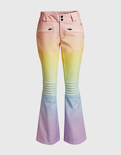 Aurora Flared Rainbow-hued Ski Pants