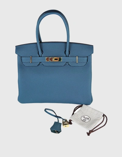 Hermès Birkin 30 Togo Leather Handbag-Colvert Silver Hardware