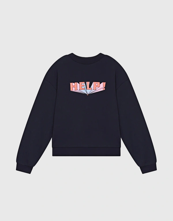 Help Gradient Classic Sweatshirt-Navy