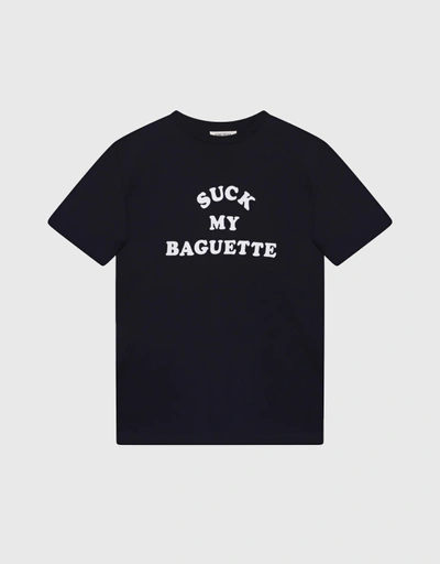 Suck My Baguette Band T恤-Navy