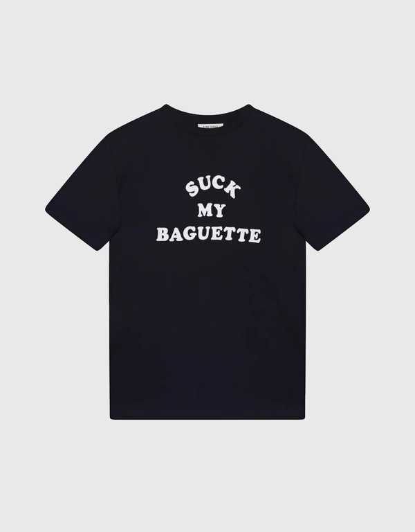 Suck My Baguette Band T-Shirt-Navy