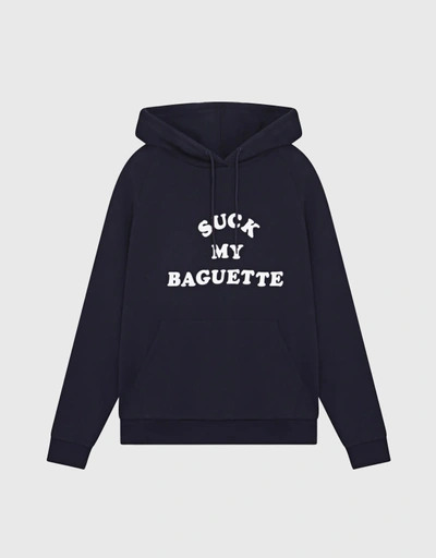 Suck My Baguette Classic Hoodie-Navy