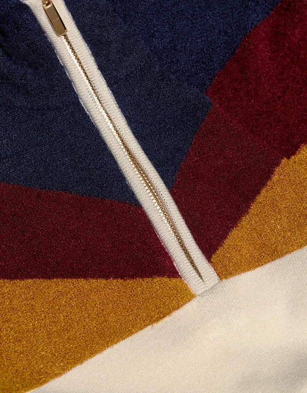 Stella Jean Color-block Polo Sweater