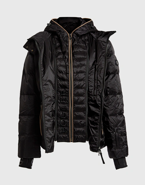 Callie-D Quilted Hooded Down Ski Jacket