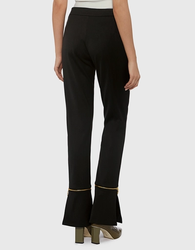 Lonnie Straight-leg Ankle Zip Tailored Pants 