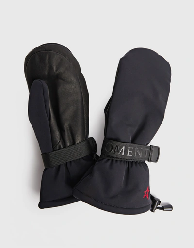 Davos Padded Embroidered Ripstop and Leather Mittens