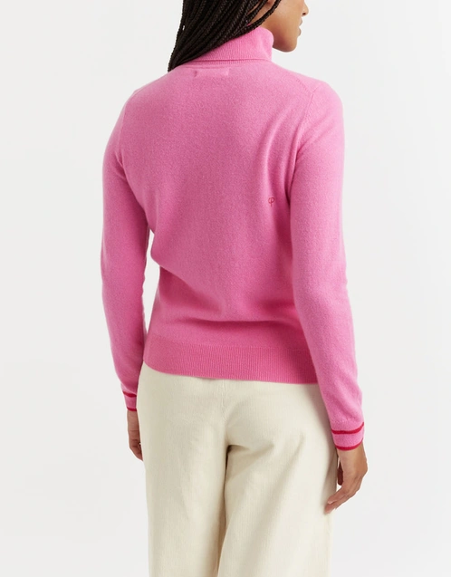 Recycled Merino And Cashmere Rollneck Sweater -After  Pink
