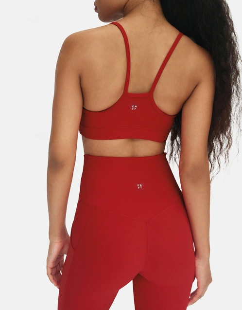 Enavant Active Kai Bra Top-Red (Activewear,Sports bras)