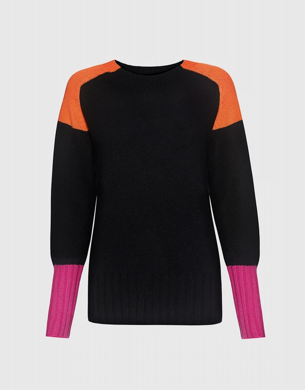Color-block Cashmere Sweater