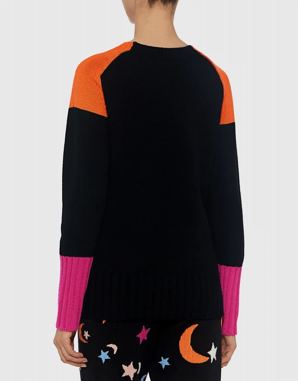 Color-block Cashmere Sweater